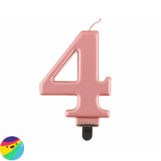 Svečka rose gold št. 4